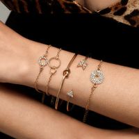 5 Sets Of Bracelets Trend Stars Circles Diamond Drill Bracelet Fashion Arrow Suit Bracelet Wholesale Nihaojewelry main image 6