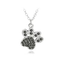 Necklace Fashion Cute Personality Pet Dog Paws Diamond Pendant Necklace Clavicle Chain Accessories Wholesale Nihaojewelry main image 1