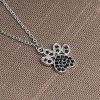 Necklace Fashion Cute Personality Pet Dog Paws Diamond Pendant Necklace Clavicle Chain Accessories Wholesale Nihaojewelry main image 3