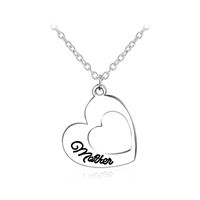 Hot Mother Daughter Mother's Day Hollow Love Pendant Necklace Wholesale Nihaojewelry main image 5