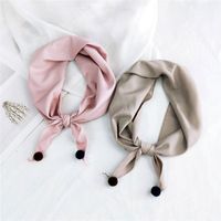 Korean Solid Color Triangle Scarf Small Scarf Spring And Autumn And Winter Wild Korean Small Scarf Printing Variety Shape Wholesale Nihaojewelry main image 1