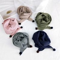 Korean Solid Color Triangle Scarf Small Scarf Spring And Autumn And Winter Wild Korean Small Scarf Printing Variety Shape Wholesale Nihaojewelry main image 6