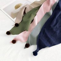 Korean Solid Color Triangle Scarf Small Scarf Spring And Autumn And Winter Wild Korean Small Scarf Printing Variety Shape Wholesale Nihaojewelry main image 5
