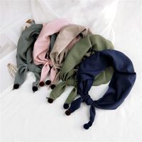 Korean Solid Color Triangle Scarf Small Scarf Spring And Autumn And Winter Wild Korean Small Scarf Printing Variety Shape Wholesale Nihaojewelry main image 4