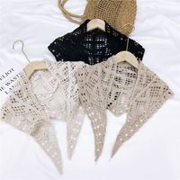Cotton Lace Triangle Scarf Shawl Scarf Spring And Autumn Winter Style Hollowed Out Decoration Matching Clothes Scarf Wholesale Nihaojewelry main image 3