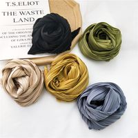 New Solid Color Single Layer Fold Small Scarf Spring And Autumn Summer Decoration Korean Long Small Scarf Wholesale Nihaojewelry main image 5