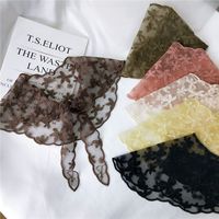 Lace Embroidery Flower Triangle Scarf  Spring And Summer Korean Fashion Scarf Headband Decoration Wholesale Nihaojewelry main image 3