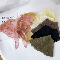 New Lace Embroidered Triangle Scarf Spring And Summer Korean Fashion Scarf Headband Wholesale Nihaojewelry main image 4
