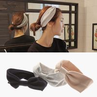 Korea's High-end New Headwear Wholesale Solid Color Bow  Fashion Trendy Feminine Headband  Nihaojewelry Wholesale main image 1