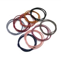 Korean Solid Color Hair Scrunchies Simple Knotted Hair Ring Headdress Four Strands Solid Color Basic Hair Rope High Elastic Rubber Band main image 1
