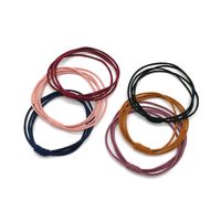 Korean Solid Color Hair Scrunchies Simple Knotted Hair Ring Headdress Four Strands Solid Color Basic Hair Rope High Elastic Rubber Band main image 3