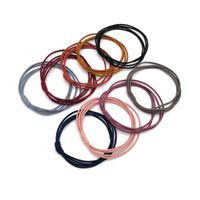 Korean Solid Color Hair Scrunchies Simple Knotted Hair Ring Headdress Four Strands Solid Color Basic Hair Rope High Elastic Rubber Band main image 4