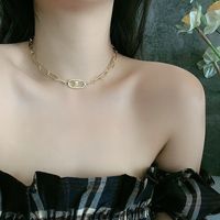 Fashion Simple Double-layer  Gold-plated Stacking Cold Style  Clavicle Chain Nihaojewelry Wholesale main image 1