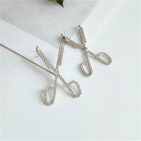 Fashion Rhinestone Scissors Earrings Women New Korean Diamond Earrings main image 6