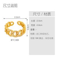 Fashion Hip-hop Ring Zircon Micro-inlaid Rings Women's Hollow Chain Ring Wholesale main image 4