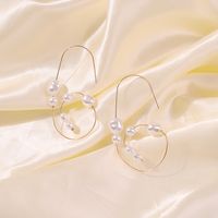 New Pearl Earrings Fashion Simple Geometric Circle Earrings Korean Women's Pearl Earrings Wholesale main image 5