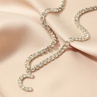 Fashion New Popular Wild 26 English Alphabet Necklace Full Diamond Choker Necklace Nihaojewelry Wholesale main image 4