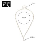 Fashion New Popular Wild 26 English Alphabet Necklace Full Diamond Choker Necklace Nihaojewelry Wholesale main image 3