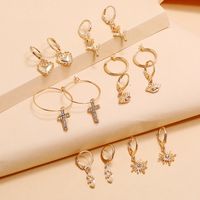 Fashion New  Simple Trendy Flower Love Leaves 7 Piece Set Earrings Nihaojewelry Wholesale main image 3