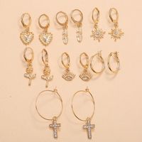 Fashion New  Simple Trendy Flower Love Leaves 7 Piece Set Earrings Nihaojewelry Wholesale main image 5