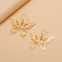 Fashion New Simple  Sweet Exaggerated Hollow Butterfly Earrings  Personality Exaggerated  Earrings Nihaojewelry Wholesale main image 3