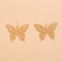 Fashion New Simple  Sweet Exaggerated Hollow Butterfly Earrings  Personality Exaggerated  Earrings Nihaojewelry Wholesale main image 4