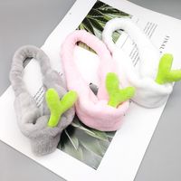 Korean Fashion New Cute Selling Cute Little Bean Sprouts Cactus Face Wash Hairband Makeup Wide-brimmed Headband Nihaojewelry Wholesale main image 4