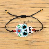 Fashion New   Natural Shell Miyuki Rice Beads Woven Skull Head Ethnic Style Handmade Jewelry Bracelet Nihaojewelry Wholesale main image 4