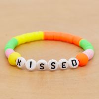 Fashion Trendy  Vacation Beach Style Color Soft Ceramic Letters Bracelet Female Jewelry Nihaojewelry Wholesale main image 4