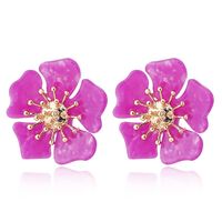 Sweet Flower Stud Earrings Women Acetate Small Fresh Petal Earrings Flower Earrings main image 5