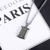 Hot Selling Personality Trend Square  Titanium Steel Couple Necklace Nihaojewelry Wholesale main image 4