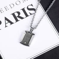 Vente Chaude Personnalité Tendance Carré Titane Acier Couple Collier Nihaojewelry En Gros main image 4