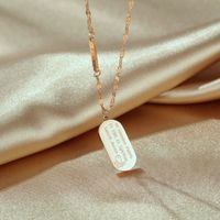 New Fashion Religious Belief Ladies Titanium Steel Necklace Classic Simple Diamond Clavicle Chain Nihaojewelry Wholesale main image 5