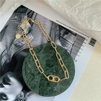 Fashion Simple Double-layer  Gold-plated Stacking Cold Style  Clavicle Chain Nihaojewelry Wholesale sku image 1