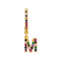 Clip Boucles D&#39;oreilles 26 Boucles D&#39;oreilles Alphabet Micro-set Couleur Zircon Alphabet Clips D&#39;oreilles Femmes sku image 13