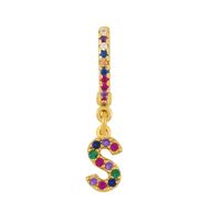 Clip Boucles D&#39;oreilles 26 Boucles D&#39;oreilles Alphabet Micro-set Couleur Zircon Alphabet Clips D&#39;oreilles Femmes sku image 19