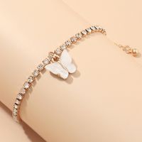 New   Trend Fashion Full Diamond Bracelet Bracelet  Wild Creative Small Butterfly Bracelet Nihaojewelry Wholesale sku image 1