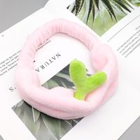 Korean Fashion New Cute Selling Cute Little Bean Sprouts Cactus Face Wash Hairband Makeup Wide-brimmed Headband Nihaojewelry Wholesale sku image 2