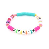 Fashion Trendy  Vacation Beach Style Color Soft Ceramic Letters Bracelet Female Jewelry Nihaojewelry Wholesale sku image 7