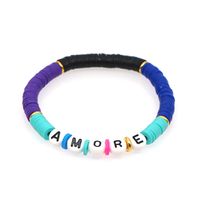 Fashion Trendy  Vacation Beach Style Color Soft Ceramic Letters Bracelet Female Jewelry Nihaojewelry Wholesale sku image 8