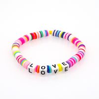 Fashion Trendy  Vacation Beach Style Color Soft Ceramic Letters Bracelet Female Jewelry Nihaojewelry Wholesale sku image 10
