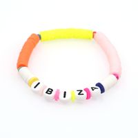 Fashion Trendy  Vacation Beach Style Color Soft Ceramic Letters Bracelet Female Jewelry Nihaojewelry Wholesale sku image 11