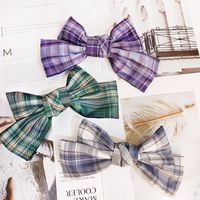 Korean Version Of The College Style High-end Plaid Fabric Hairpin Wild Cute Soft Sister Bow Hairpin Jk Uniform Accessories Female main image 6