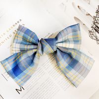 Korean Version Of The College Style High-end Plaid Fabric Hairpin Wild Cute Soft Sister Bow Hairpin Jk Uniform Accessories Female sku image 6