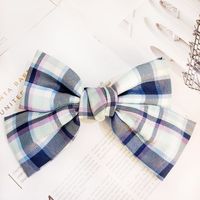 Korean Version Of The College Style High-end Plaid Fabric Hairpin Wild Cute Soft Sister Bow Hairpin Jk Uniform Accessories Female sku image 9