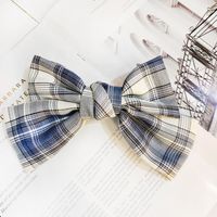 Korean Version Of The College Style High-end Plaid Fabric Hairpin Wild Cute Soft Sister Bow Hairpin Jk Uniform Accessories Female sku image 10
