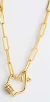 Fashion New  Punk Hip Hop Copper Inlaid Zircon Plated Real Gold Thick Chain Fine Clavicle Chain Necklace Nihaojewelry Wholesale sku image 2