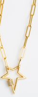 Fashion New  Hip-hop Punk Star Pendant Necklace Copper Inlaid Zircon Bagu Chain Color Necklace Nihaojewelry Wholesale sku image 2