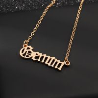 Fashion Creative Twelve Constellation Necklace Vintage English Alphabet Item Decoration Wholesales Fashion sku image 5