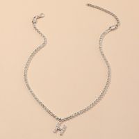 Fashion New Popular Wild 26 English Alphabet Necklace Full Diamond Choker Necklace Nihaojewelry Wholesale sku image 10